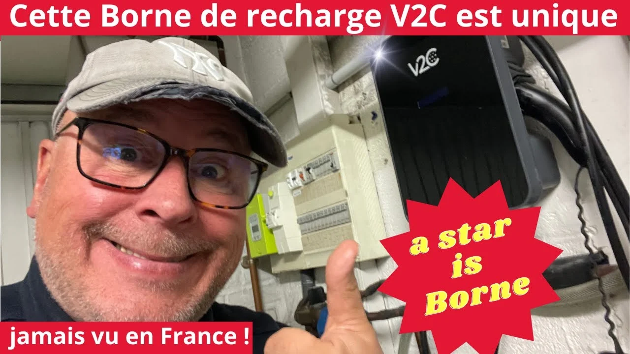 Borne de recharge V2C présentée et installée dans la vidéo TeslaSympa