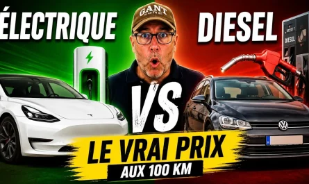 Comparatif du coût aux 100 km entre Tesla et diesel